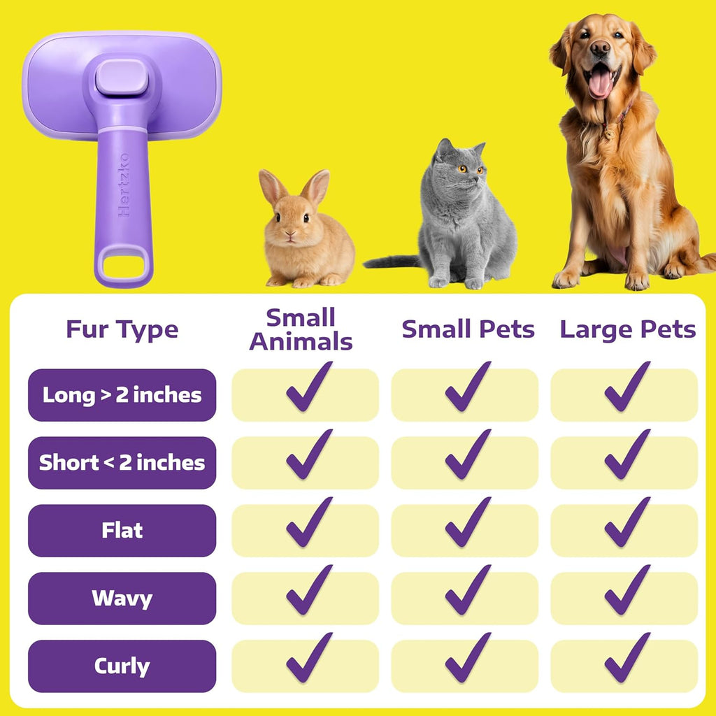 Self-Cleaning Slicker Brush for Dogs and Cats
