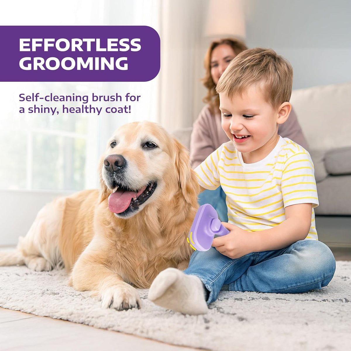 Self-Cleaning Slicker Brush for Dogs and Cats