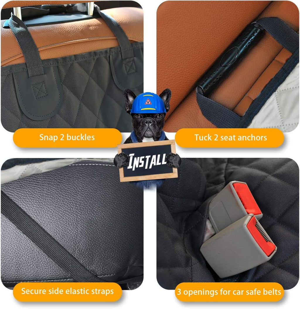 Waterproof Dog Car Seat Cover with Side Flaps