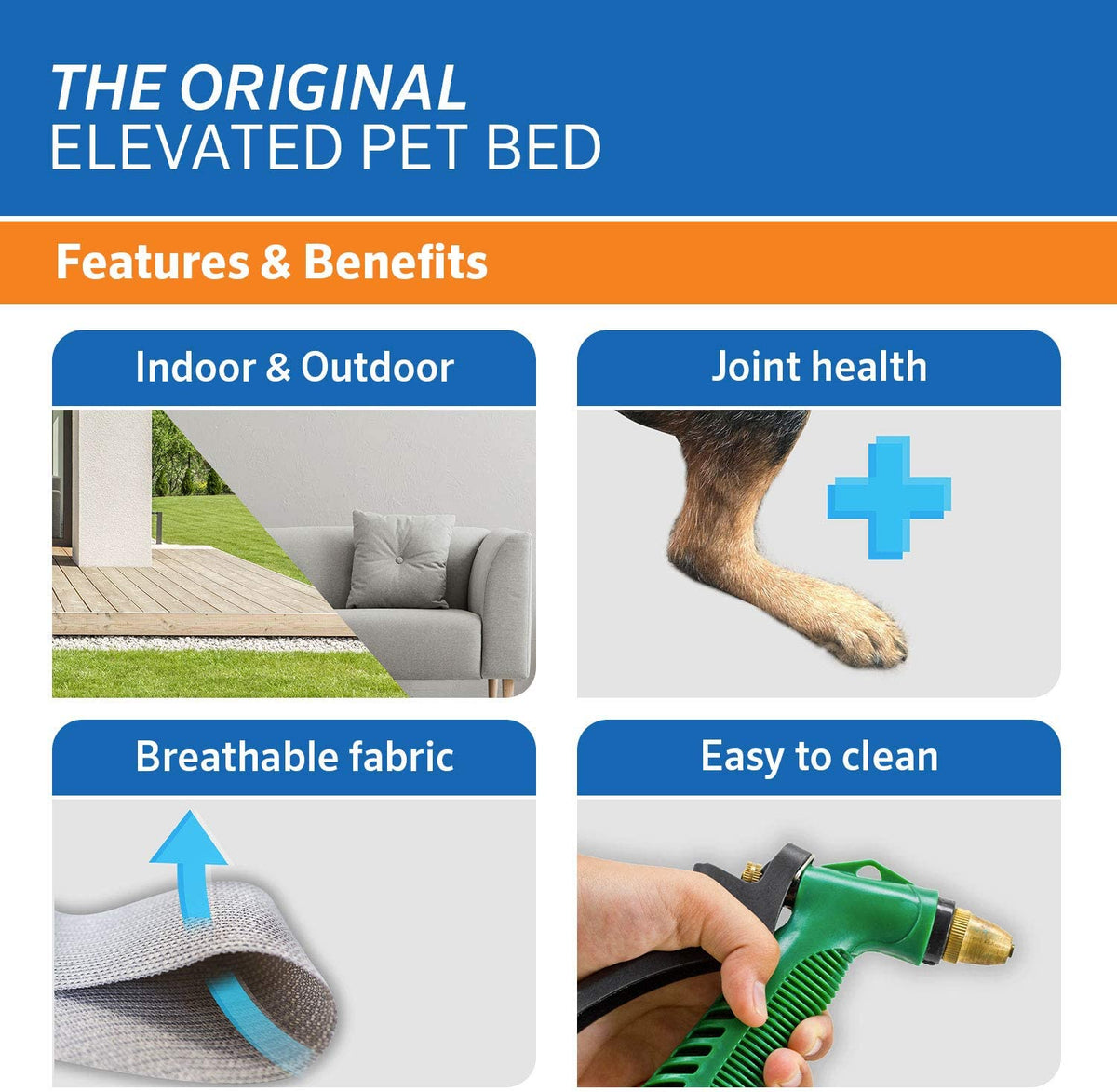 Elevated Cooling Dog Bed, Large