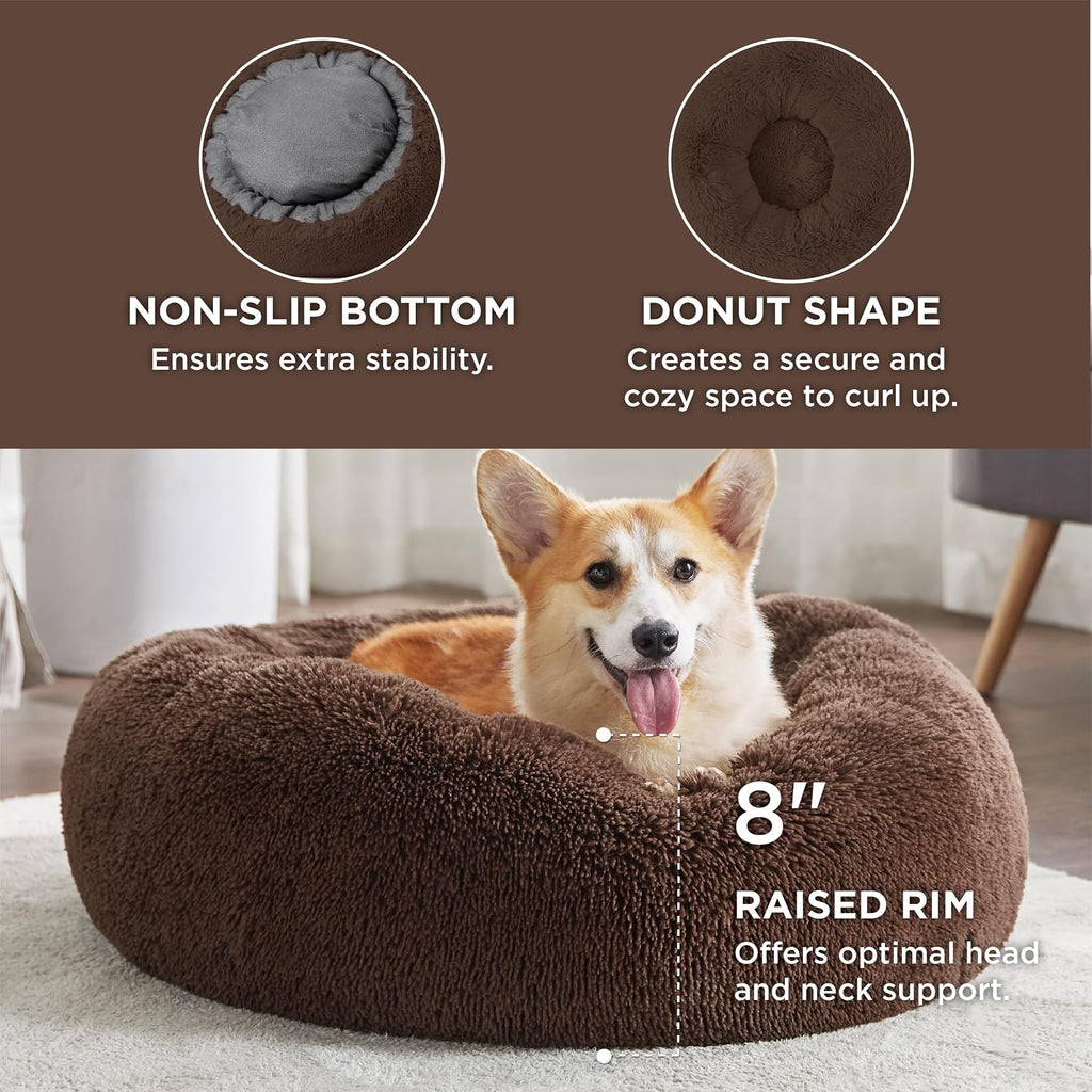 Calming Donut Dog Bed, 33 in, Washable