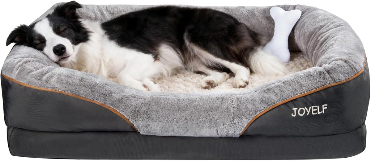 Large Memory Foam Orthopedic Dog Bed, Removable Cover