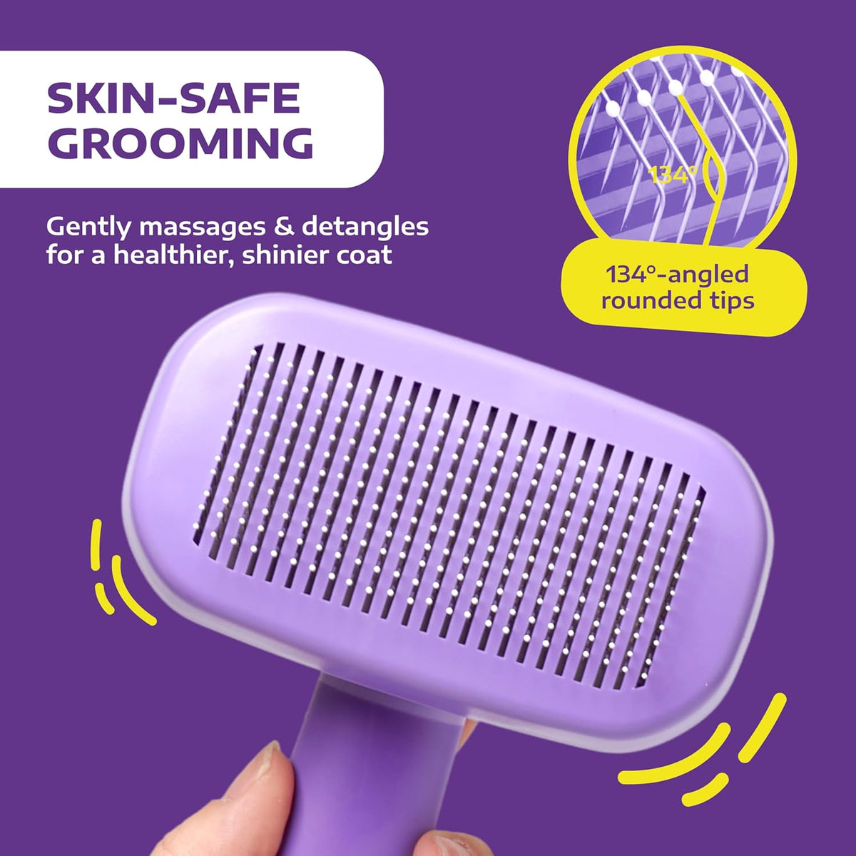 Self-Cleaning Slicker Brush for Dogs and Cats