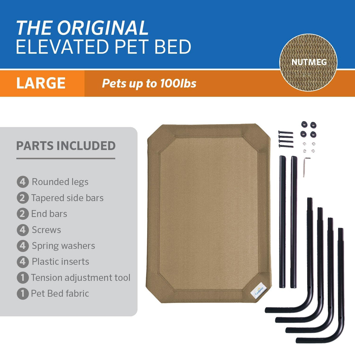 Elevated Cooling Dog Bed, Large