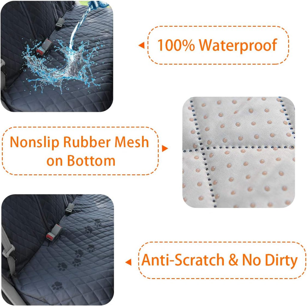 Waterproof Dog Car Seat Cover with Side Flaps